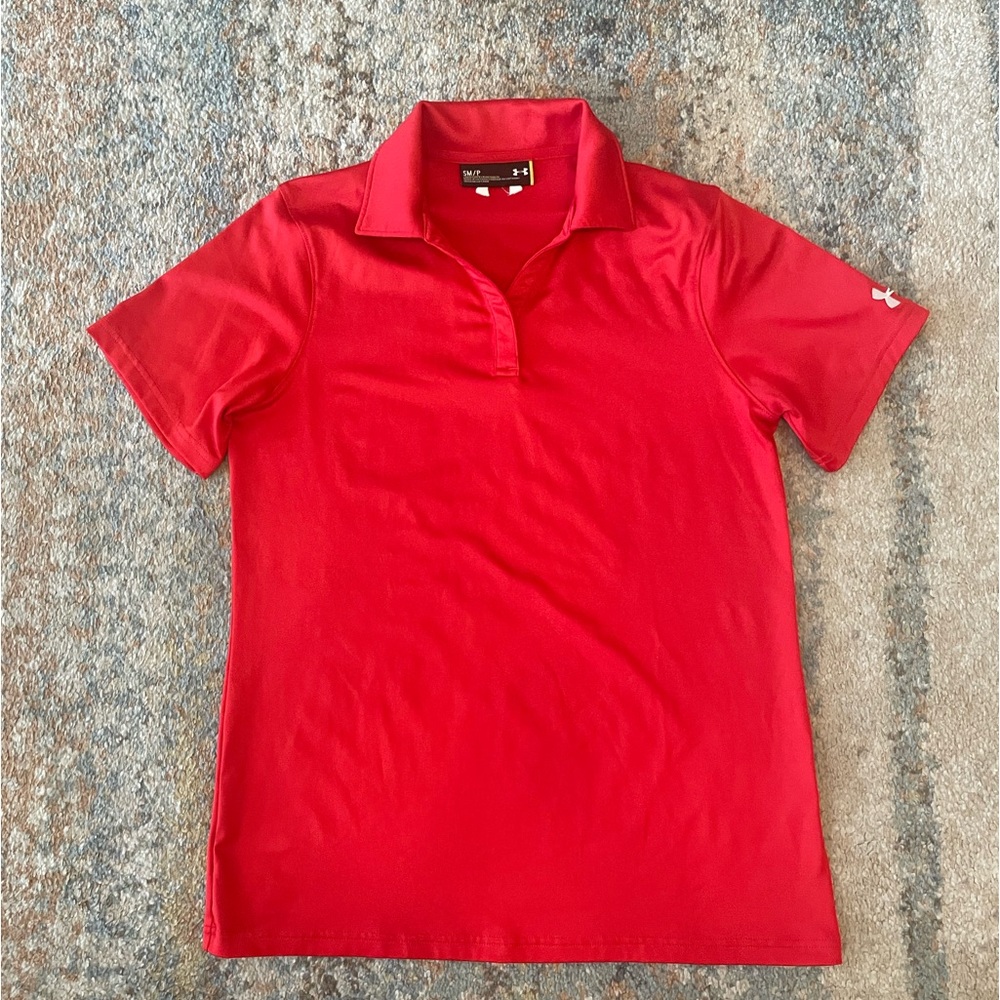Red Under Amour Ladie’s Golf Polo